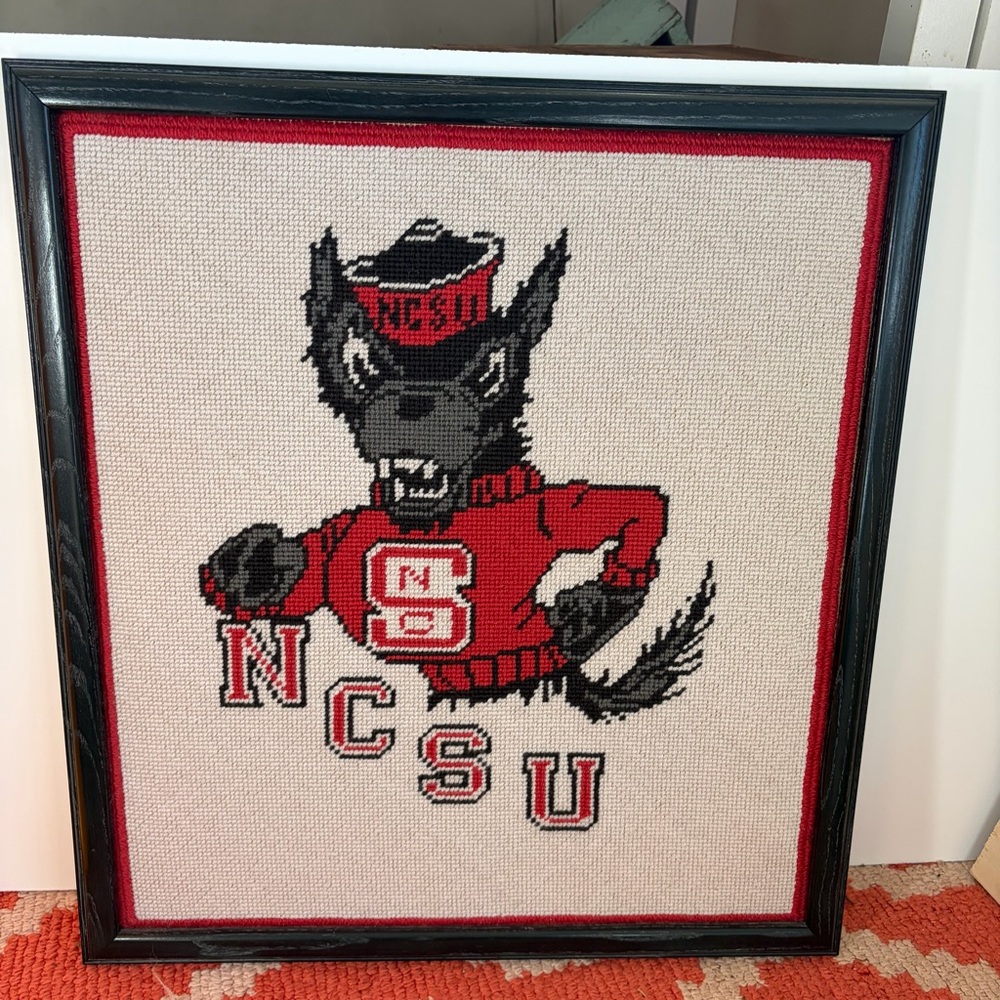 Vintage NCSU Wolfpack Cross Stitch
